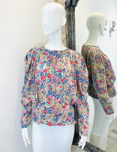 Top de seda floral Isabel Marant