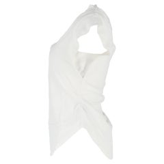 Isabel Marant Flutter Sleeve Top in White Cotton