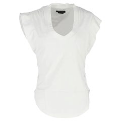 Top con maniche a sbuffo Isabel Marant in cotone bianco