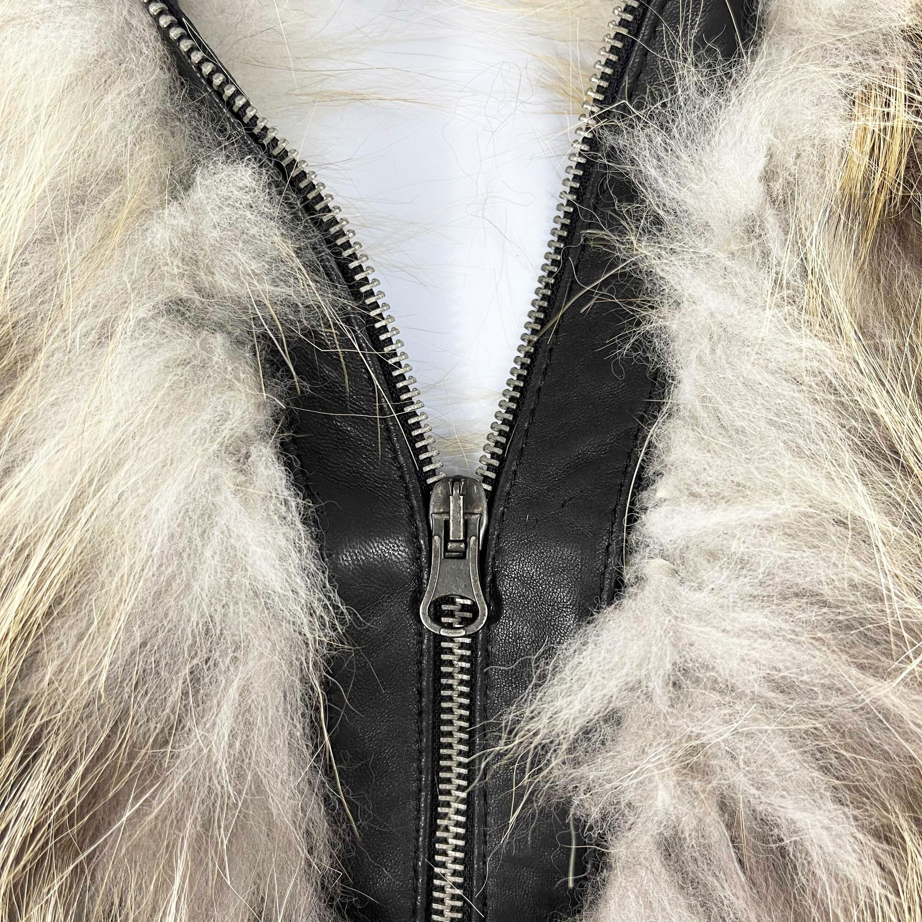 Isabel Marant Fox Fur Coat Hooded Runway Zip Up Jacket US S Small 1 1