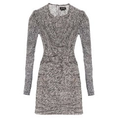 Isabel Marant Ghita Ruched Zebra Print Mini Dress