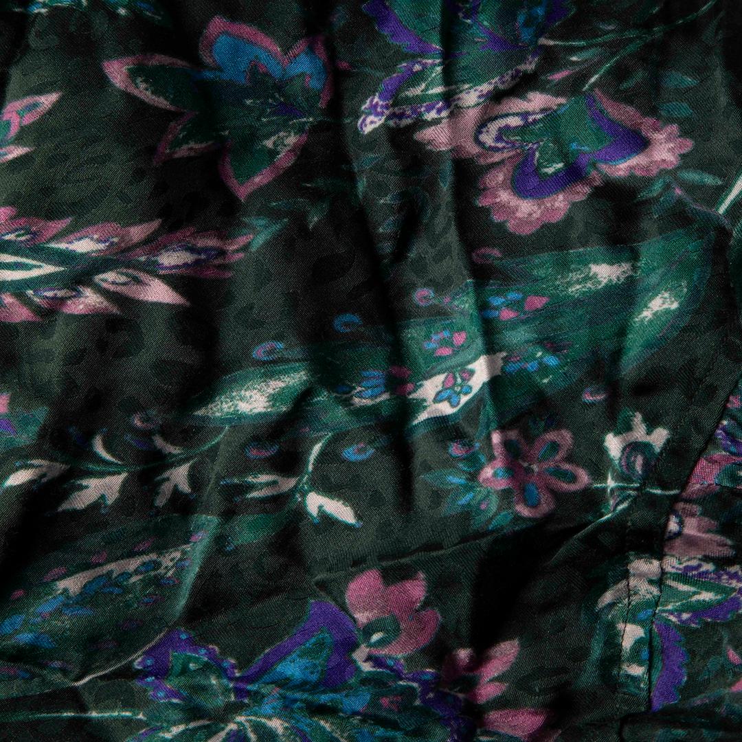 Isabel Marant Green Floral Print Shirt Size L In Good Condition For Sale In London, GB