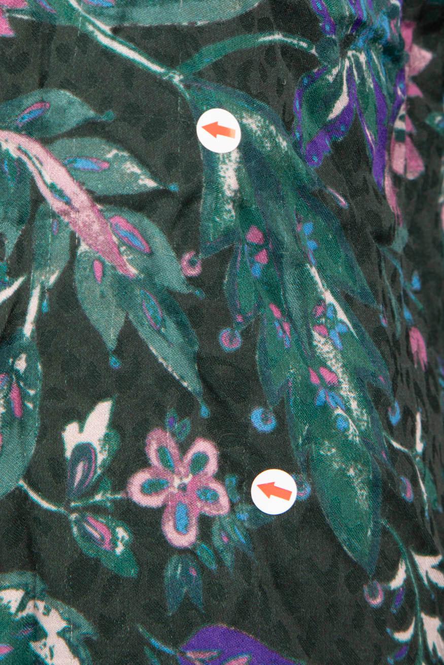 Isabel Marant Green Floral Print Shirt Size L For Sale 1