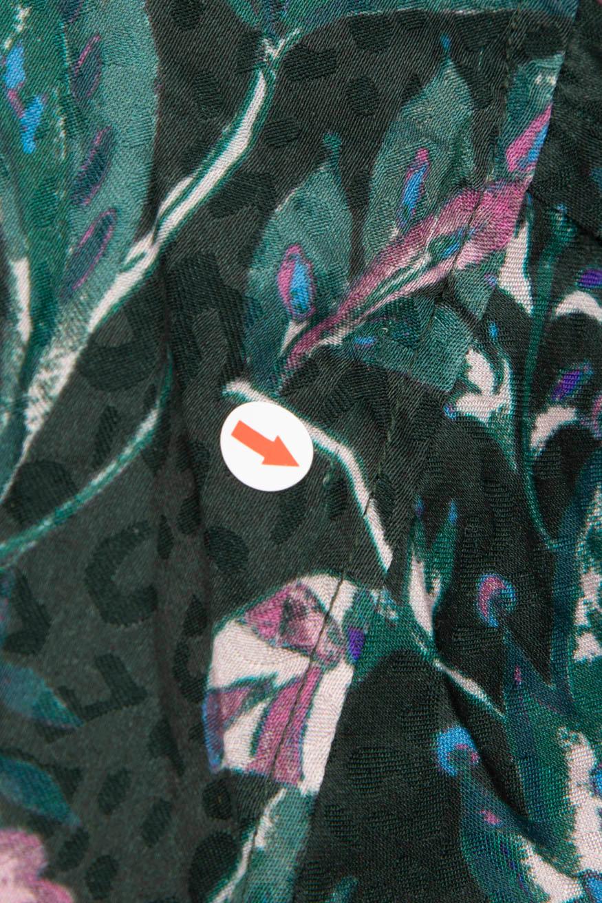 Isabel Marant Green Floral Print Shirt Size L For Sale 3