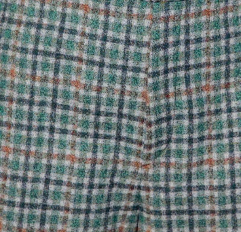 Pantaloni Teli a gamba larga in cotone a scacchi verde Principe di Galles Isabel Marant M. In condizioni buone in vendita a Dubai, Al Qouz 2