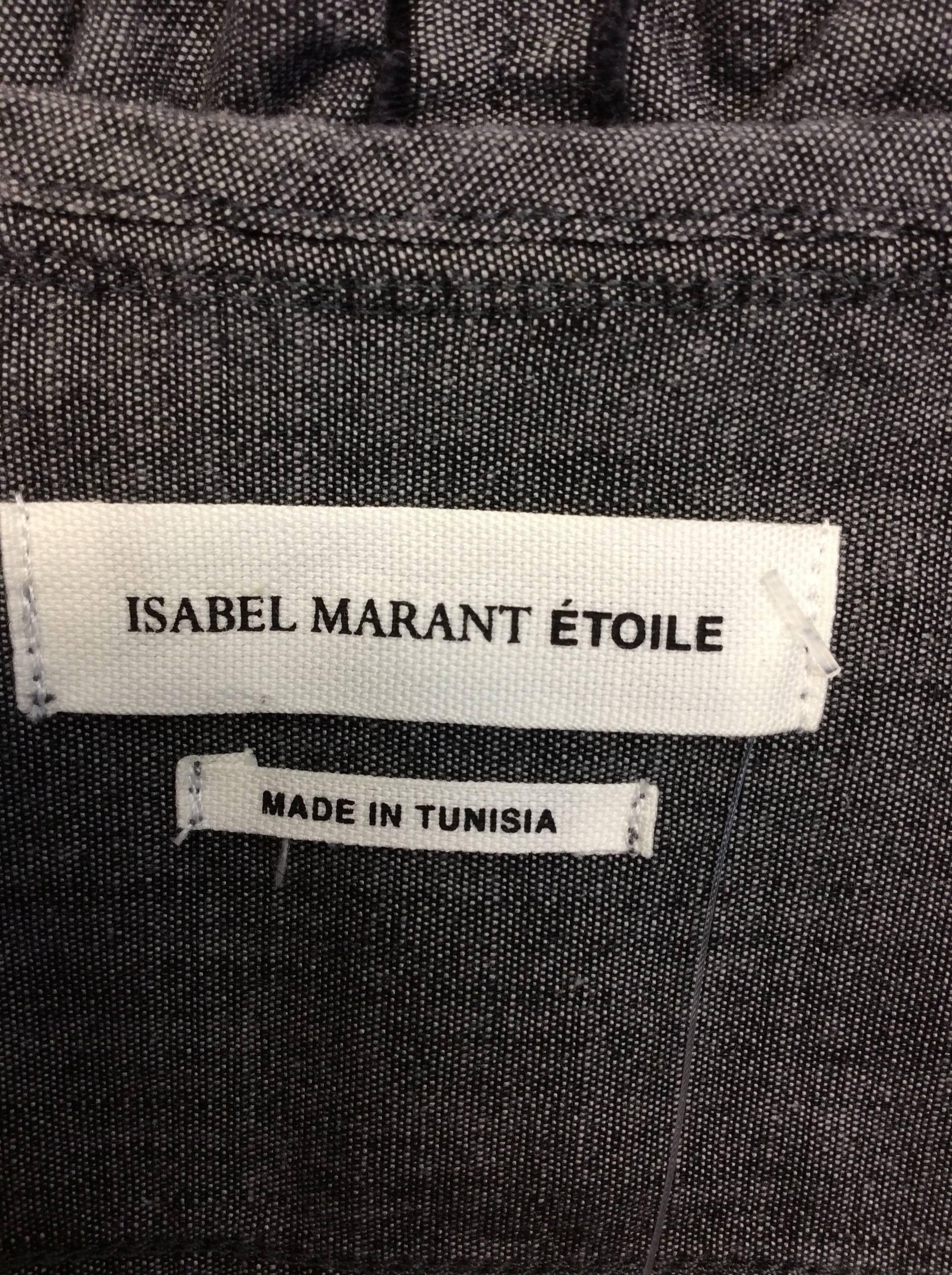 Isabel Marant Grey Button Down Blouse For Sale 2