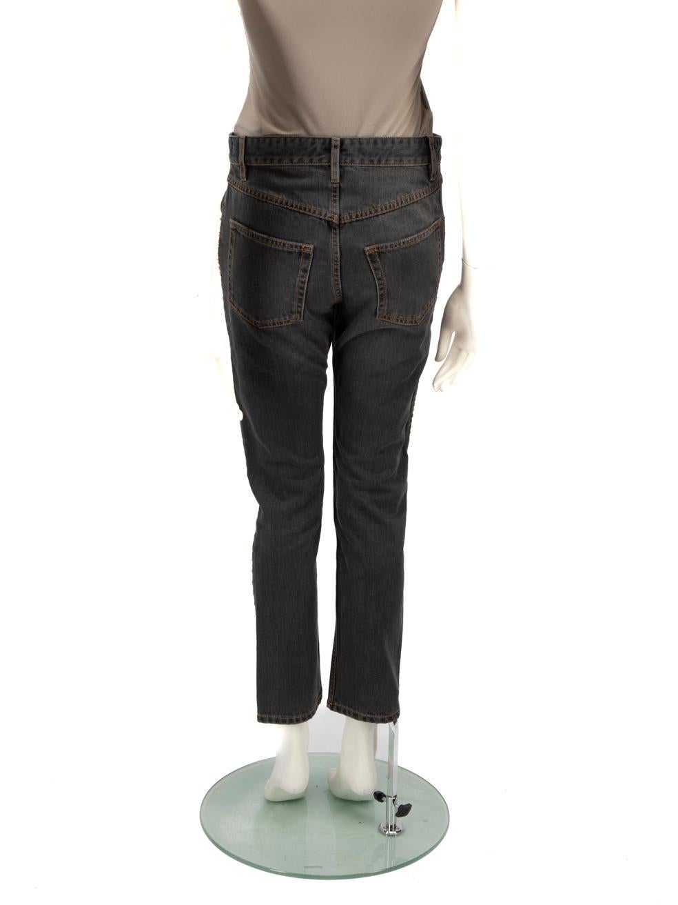 Nero Isabel Marant Jeans skinny grigi impreziositi taglia XS in vendita