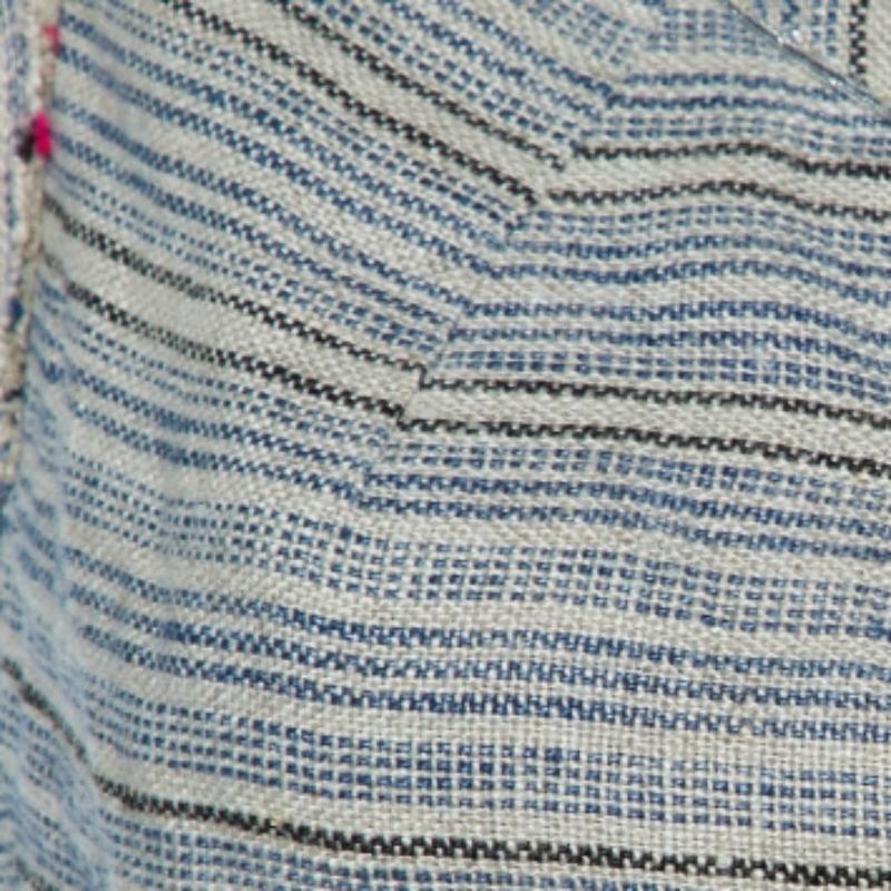 Isabel Marant Top court en lin à rayures grises et manches papillon XS Bon état - En vente à Dubai, Al Qouz 2