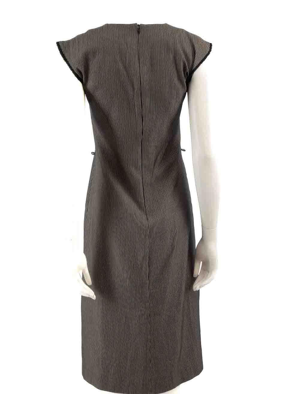 Gray Isabel Marant Grey Striped Sleeveless Dress Size S For Sale