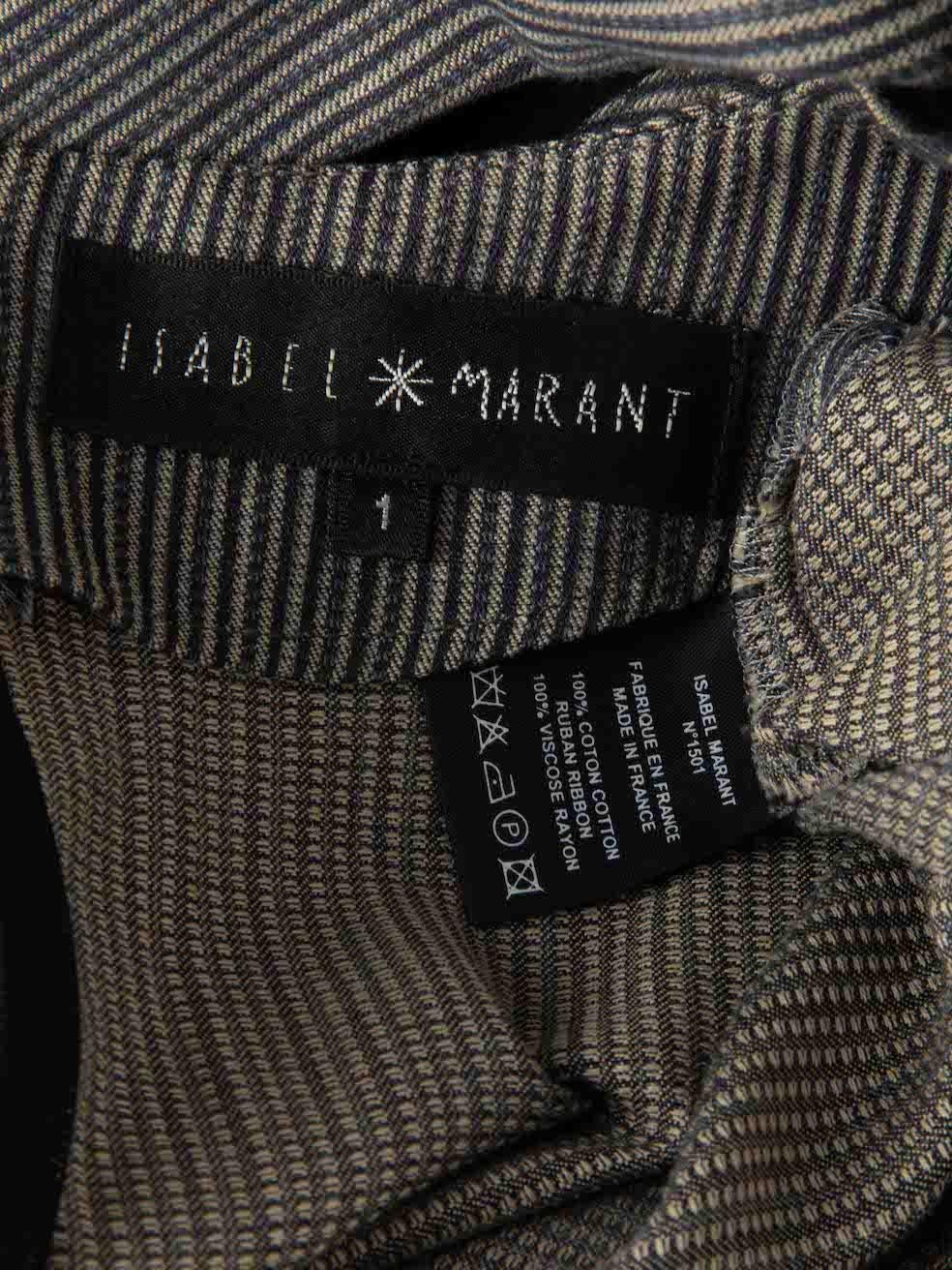 Isabel Marant Grey Striped Sleeveless Dress Size S For Sale 1