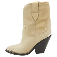 Isabel Marant - Bottines en daim gris, taille 38