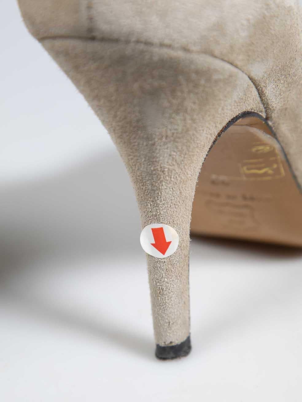 Isabel Marant Grey Suede Bow Accent Pumps Size IT 37 For Sale 1