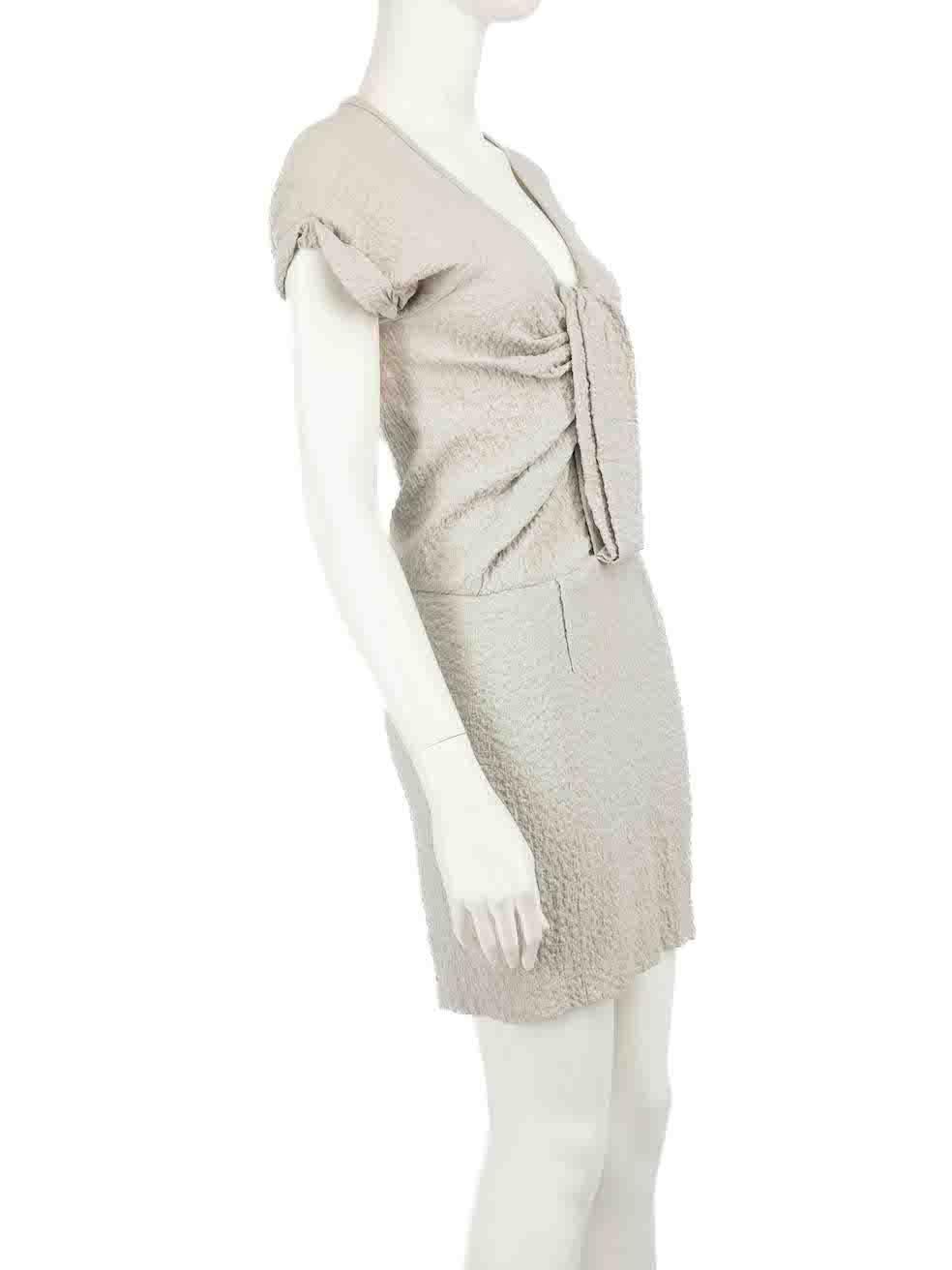 CONDITION is Good. Minor wear to dress is evident. Light wear to the stitching at the centre front and under the arms where some stray thread ends can be seen on this used Isabel Marant designer resale item.
 
 
 
 Details
 
 
 Grey
 
 Viscose
 
