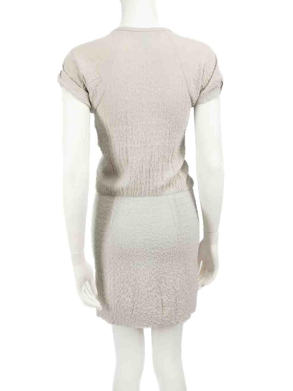 Isabel Marant Grey Textured Mini Dress Size XS In Good Condition For Sale In London, GB
