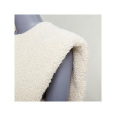 ISABEL MARANT Gwendalia cream wool boucle boxy vest gilet FR34 XS