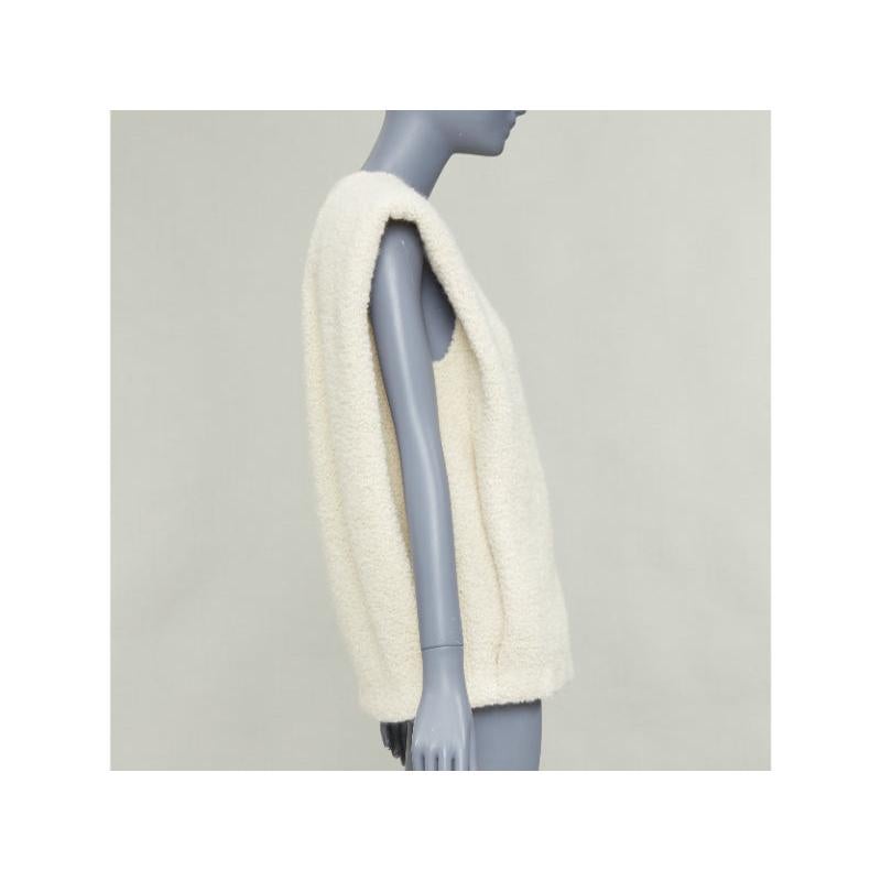 ISABEL MARANT Gwendalia cream wool boucle boxy vest gilet FR34 XS in vendita 1