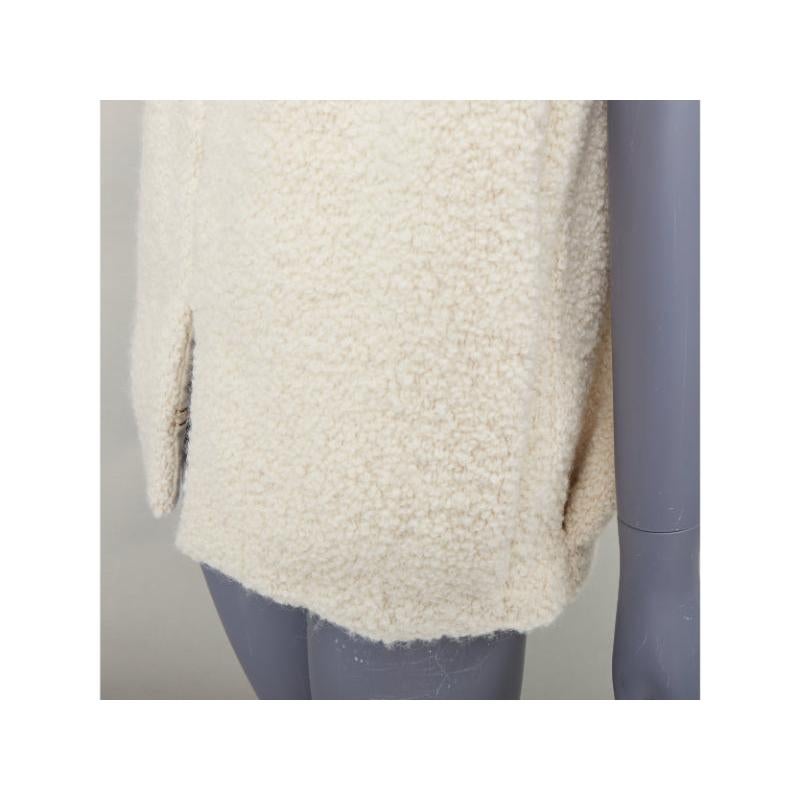 ISABEL MARANT Gwendalia cream wool boucle boxy vest gilet FR34 XS in vendita 4