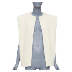ISABEL MARANT Gwendalia cream wool boucle boxy vest gilet FR34 XS