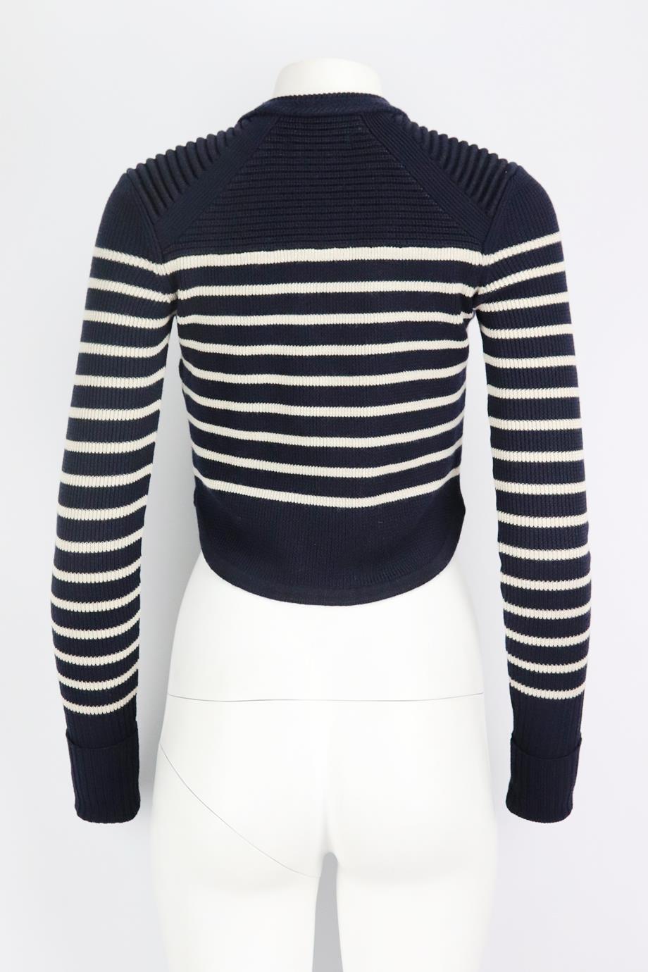 Isabel Marant Gestreifter Pullover aus Wollmischung in Hatfield-Optik FR 34 UK 6 (Schwarz)