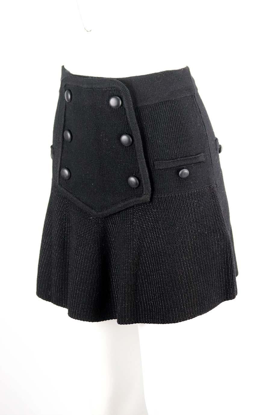This 'Huxley' skirt by Isabel Marant from the Fall '15 runway collection is knitted from black wool-blend and has been left unlined so it holds its shape beautifully. Black wool-blend. Pull on. 100% Wool. Size: FR 36 (UK 8, US 4, IT 40). Waist