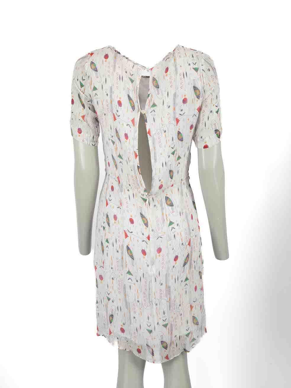 Isabel Marant Isabel Marant √âtoile Abstract Print Silk Mini Dress Size L In Good Condition For Sale In London, GB