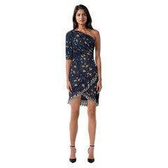 Isabel Marant Isabel Marant √âtoile Navy Floral One Shoulder Dress Size S