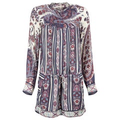 Isabel Marant Isabel Marant √âtoile Purple Floral Long Sleeve Playsuit Size M