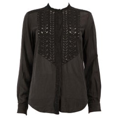 Isabel Marant Isabel Marant √âtolie Black Lace Panel Blouse Size XS