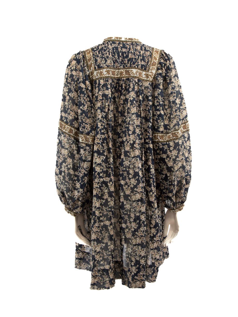 Gray Isabel Marant Isabel Marant √âtolie Floral Pattern Mini Dress Size M