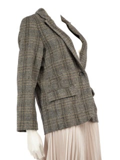Isabel Marant Isabel Marant √âtolie Grey Wool Herringbone Blazer Size XS