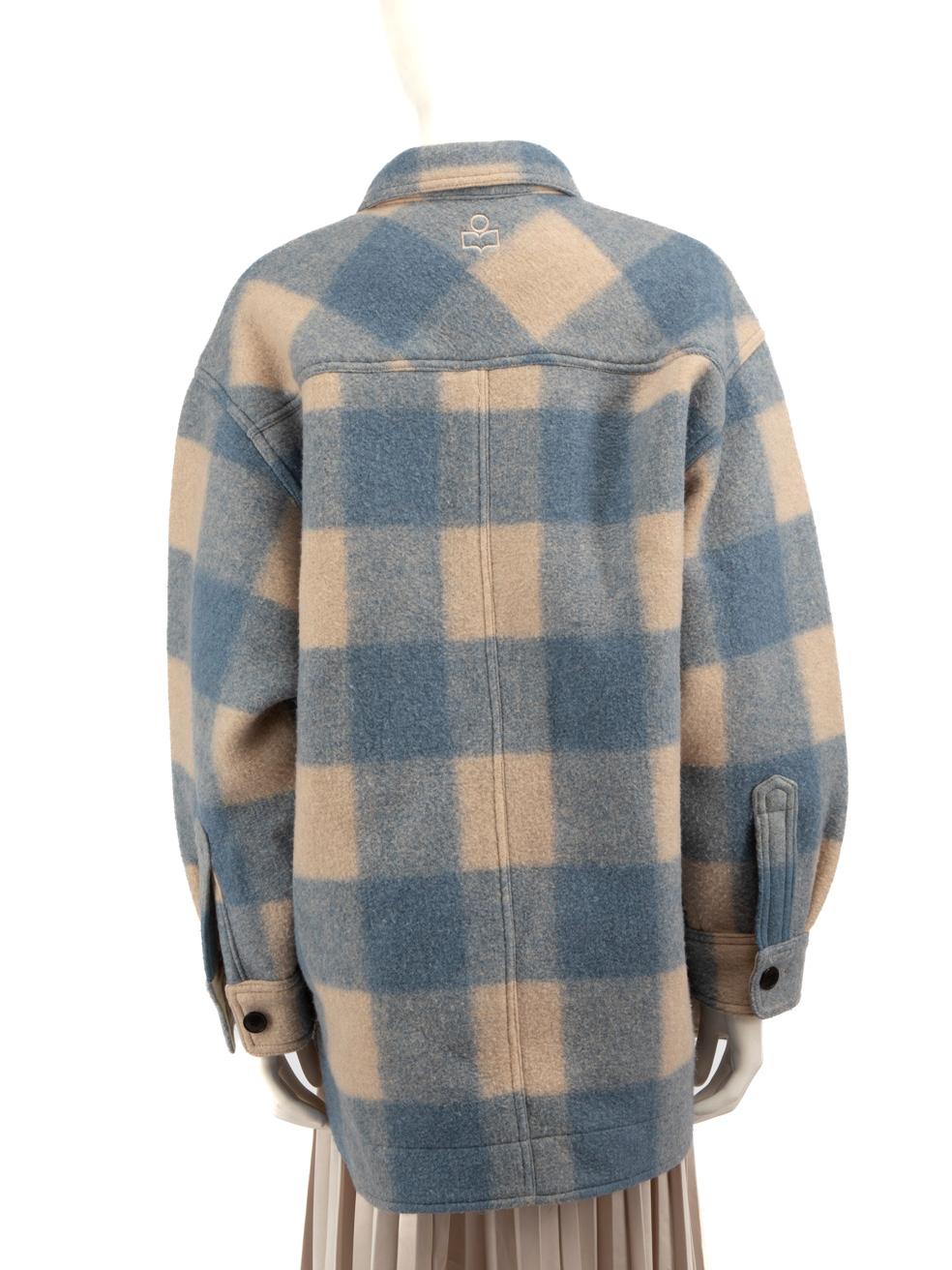 Gray Isabel Marant Isabel Marant √âtolie Oversized Plaid Jacket Size M