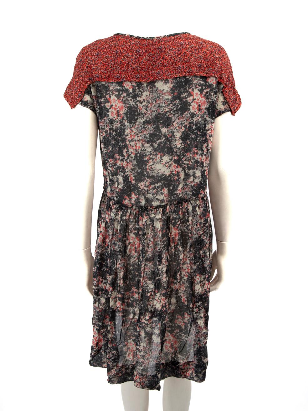 Gris Isabel Marant Isabel Marant Étoile Robe à manches courtes à imprimé abstrait Taille XS en vente