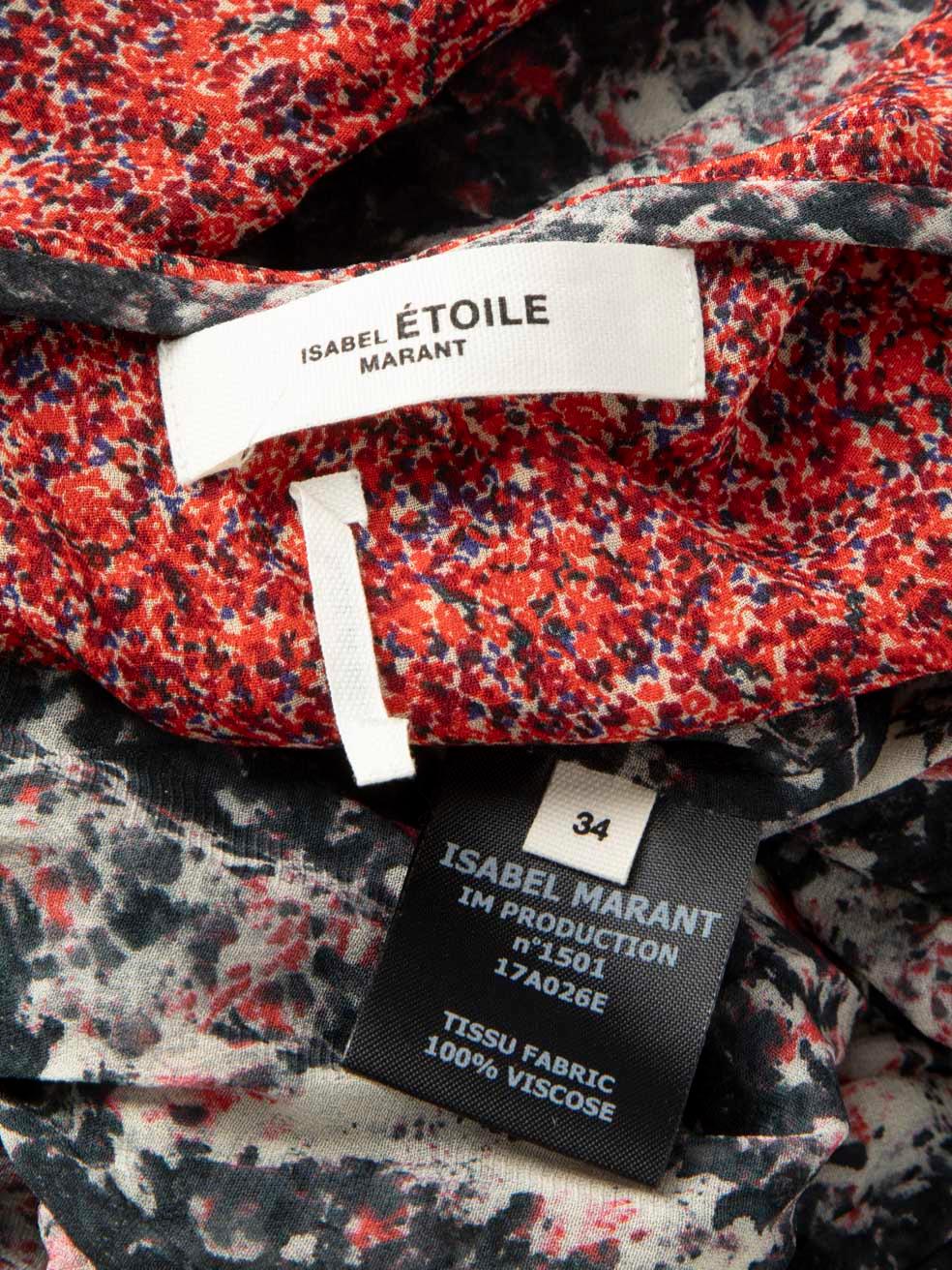 Isabel Marant Isabel Marant Étoile Robe à manches courtes à imprimé abstrait Taille XS en vente 1