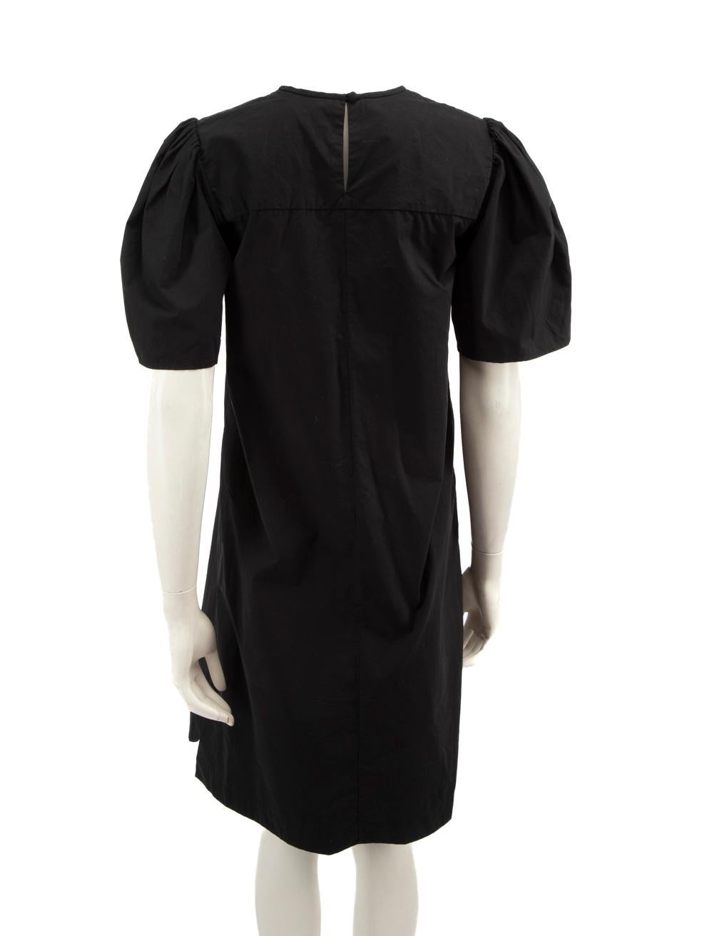 Isabel Marant Isabel Marant Étoile Black Embroidered Short Sleeve Dress Size S In Good Condition For Sale In London, GB