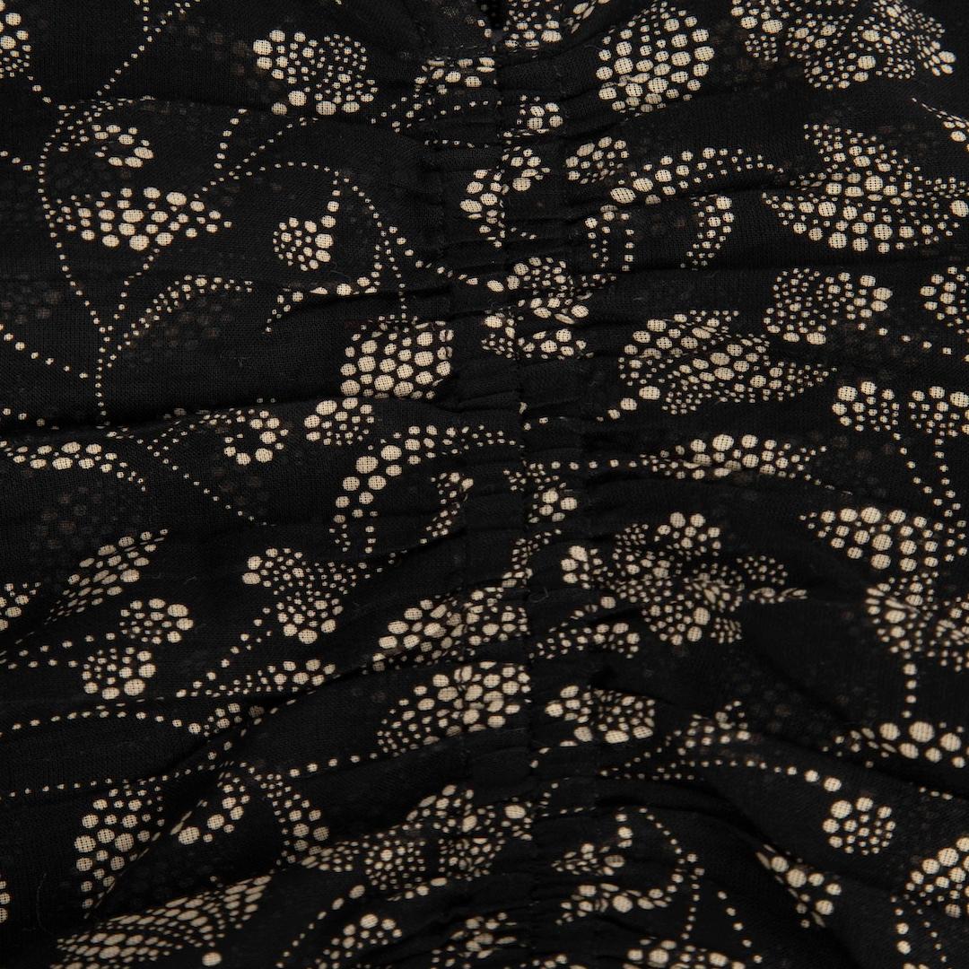 Isabel Marant Isabel Marant Étoile Schwarzes langärmeliges Kleid mit Blumendruck Größe L im Zustand „Hervorragend“ im Angebot in London, GB