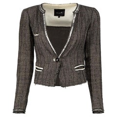 Isabel Marant Isabel Marant Etoile Black Houndstooth Studded Jacket Size S