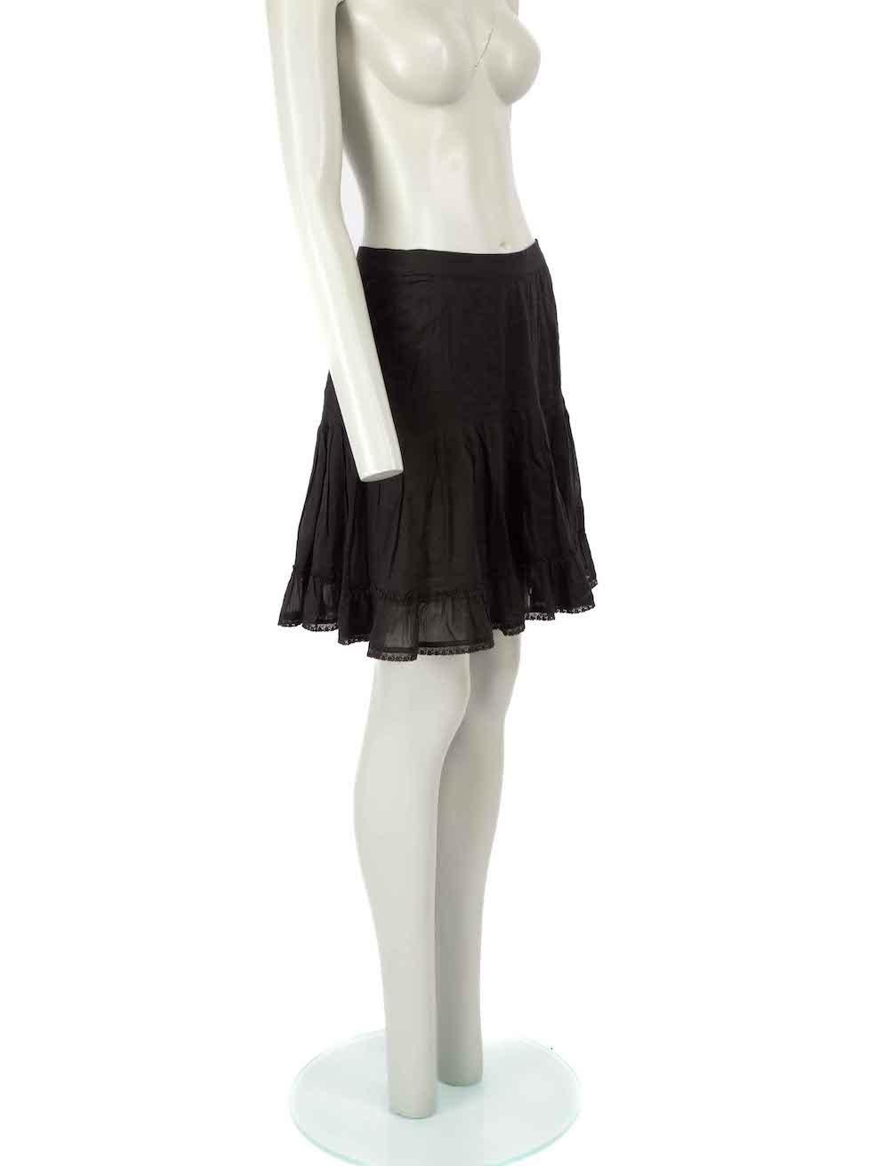 CONDITION is Very good. Minimal wear to skirt is evident. Minimal wear to stitching with a handful of stray thread ends found on this used designer Isabel Marant Étoile resale item.
 
 Details
 Black
 Cotton
 Mini skirt
 Pleated details
 Lace