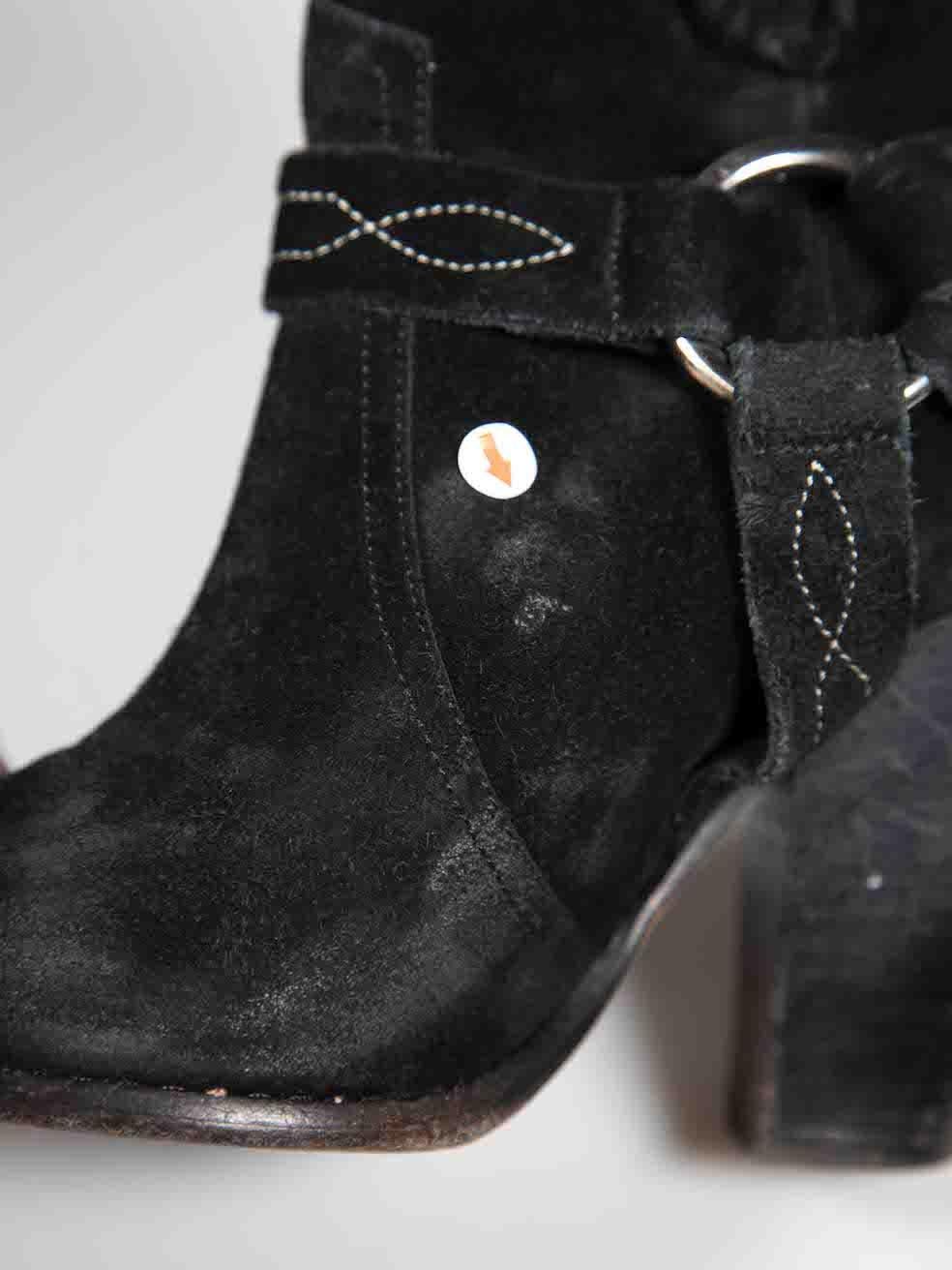 Isabel Marant Isabel Marant Etoile Black Rawson Buckle Detail Boots Size IT 36 For Sale 2