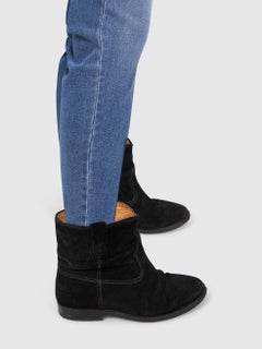 Isabel Marant Isabel Marant Étoile Black Suede Ankle Cowboy Boots Size IT 36