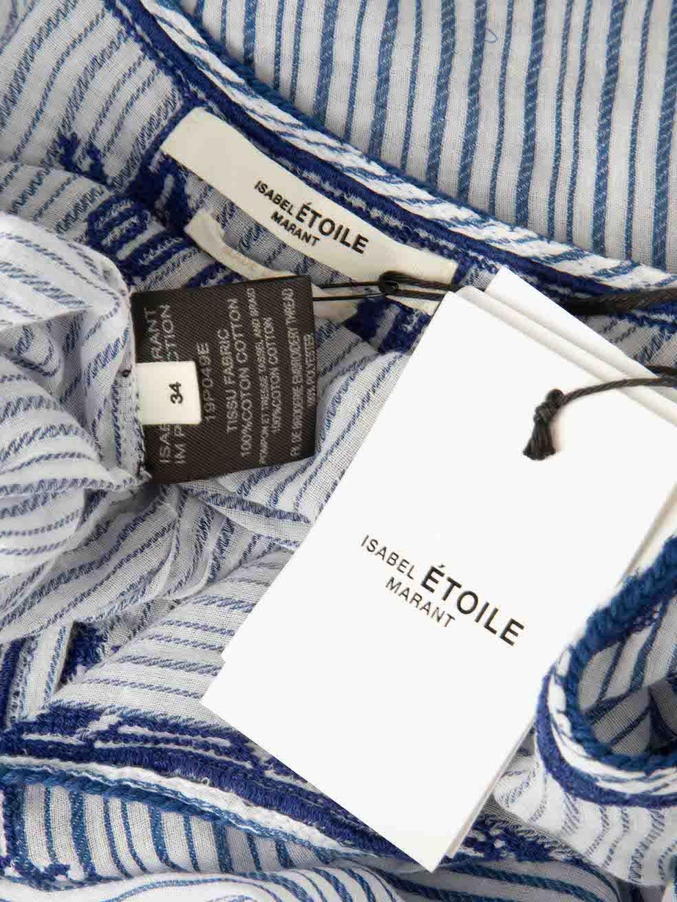Isabel Marant Isabel Marant Étoile Top rayé à pompon bleu Taille XS Neuf - En vente à London, GB