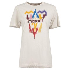 Isabel Marant Isabel Marant Etoile Ecru Logo Graphic T-Shirt Size XS