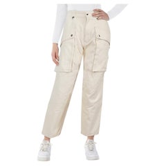 Isabel Marant Isabel Marant Etoile Ecru Tapered Jannick Cargo Trousers Size M