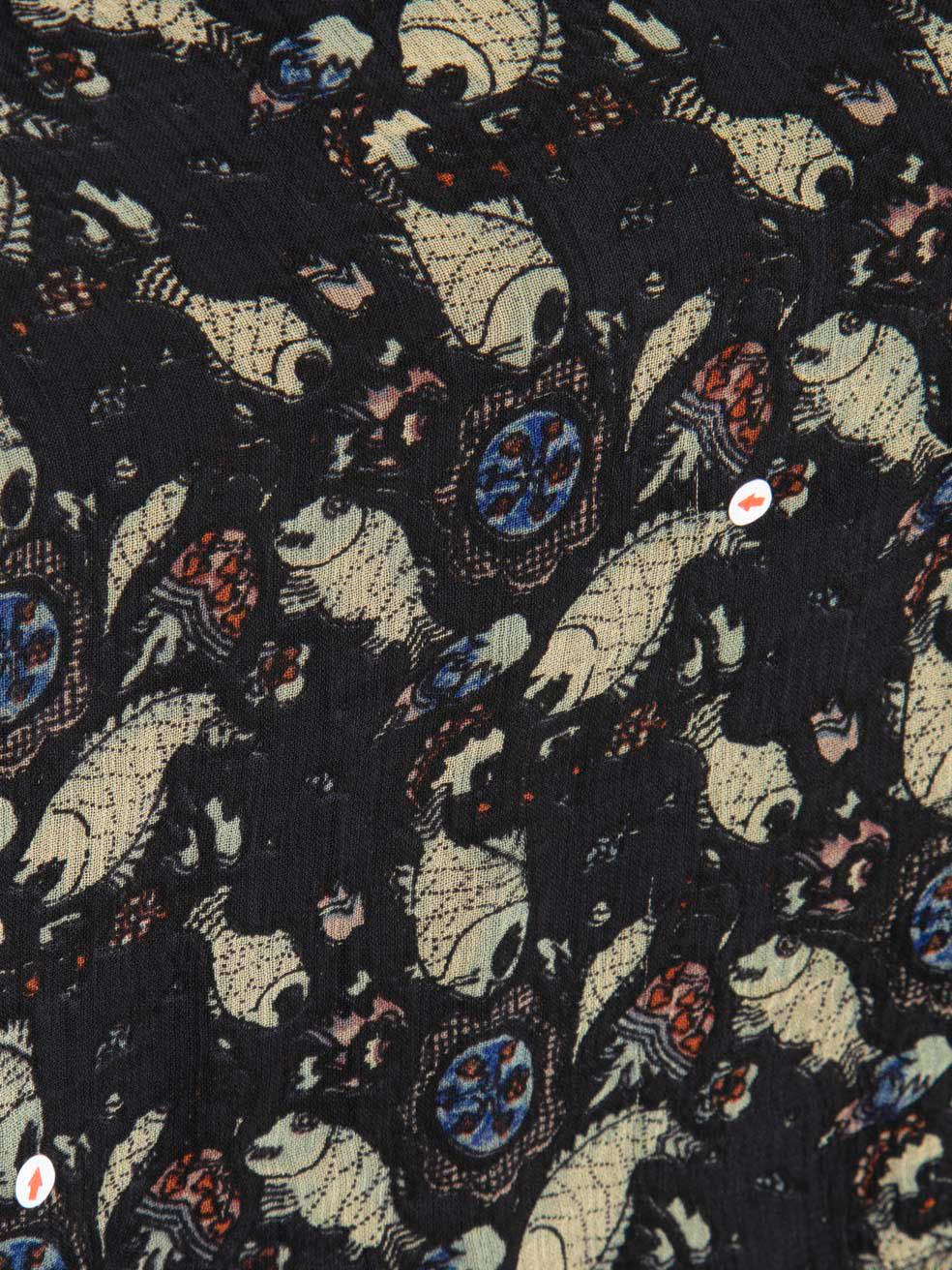 Isabel Marant Isabel Marant Étoile Fish Print Silk Dress Size S 5