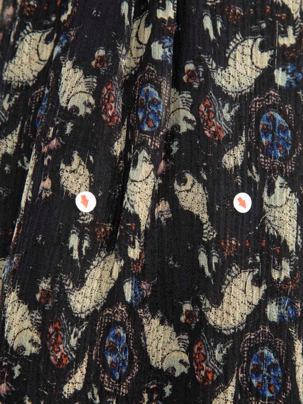 Women's Isabel Marant Isabel Marant Étoile Fish Print Silk Dress Size S