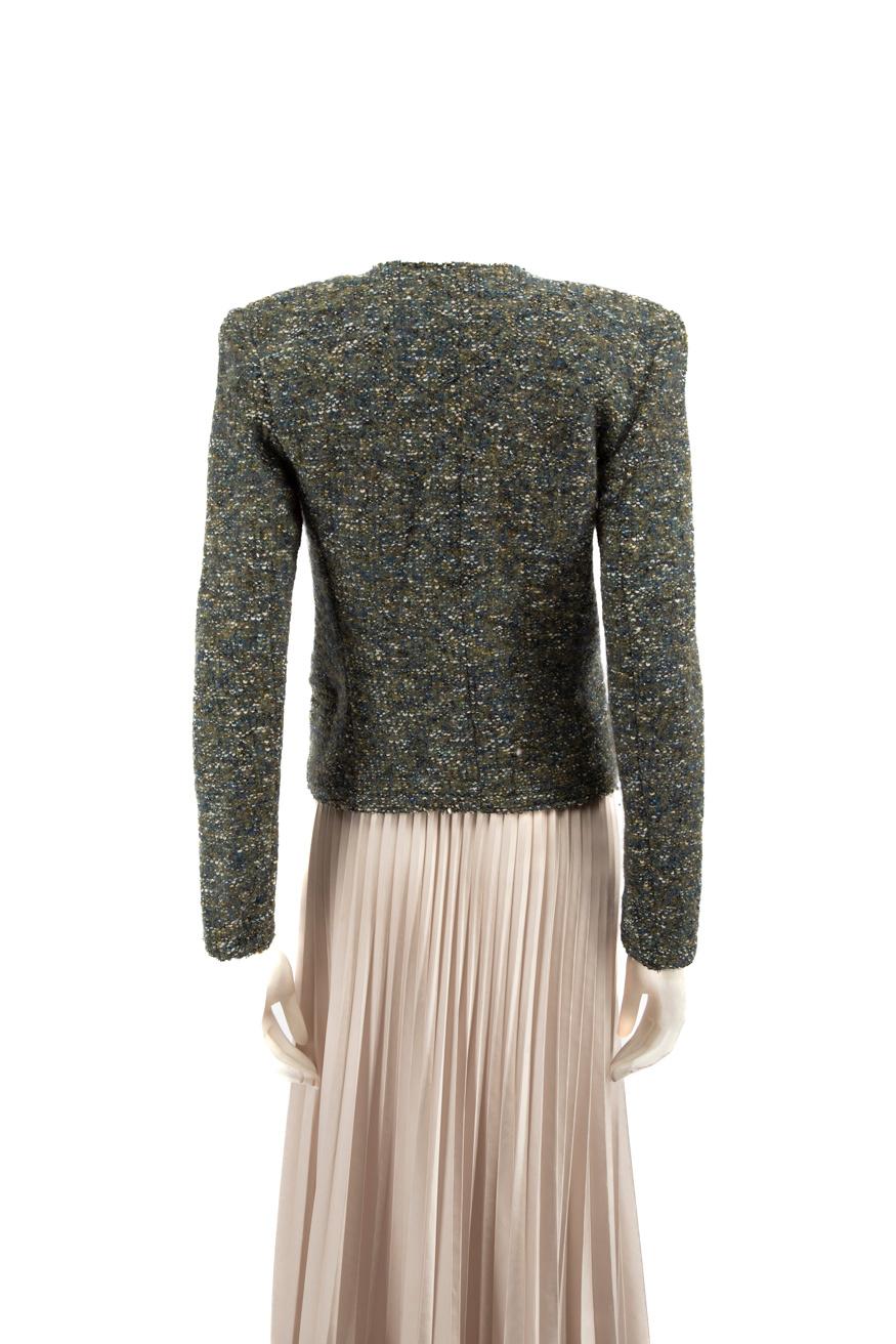 Gray Isabel Marant Isabel Marant Étoile Green Shoulder Pads Jacket Size M For Sale