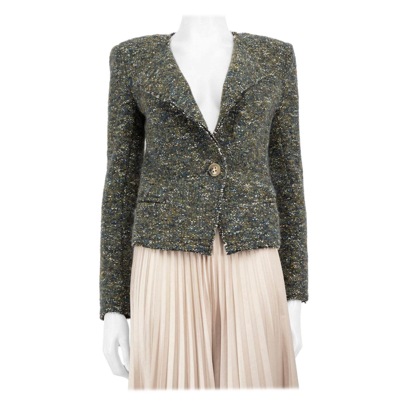 Isabel Marant Isabel Marant Étoile Green Shoulder Pads Jacket Size M For Sale
