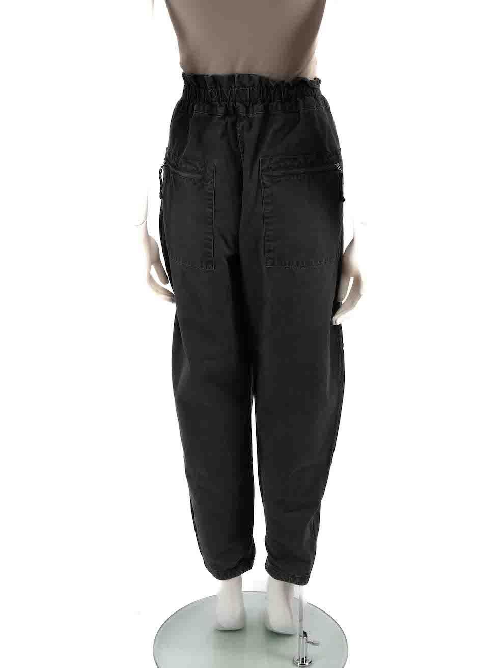 Isabel Marant Isabel Marant Étoile Grey Elastic Waist Zip Cuff Trousers Size XL In Good Condition For Sale In London, GB