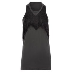 Isabel Marant Isabel Marant Etoile Canotta grigia con dettaglio frange taglia S