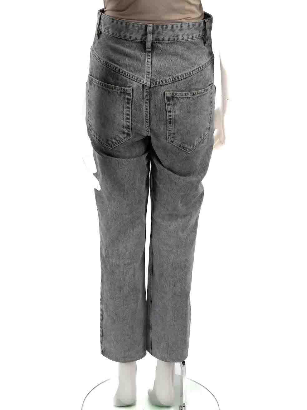 Isabel Marant Isabel Marant Étoile Grey High-Rise Straight Leg Jeans Size S In Excellent Condition For Sale In London, GB