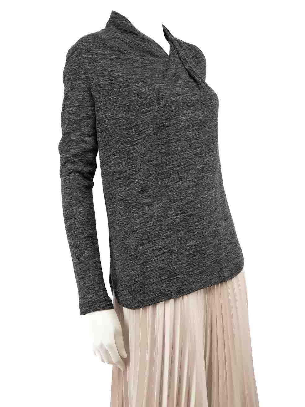 CONDITION is Very good. Hardly any visible wear to top is evident on this used Isabel Marant Etoile designer resale item.
 
 
 
 Details
 
 
 Grey
 
 Synthetic
 
 Long sleeves top
 
 Marl pattern
 
 Round neckline
 
 Gathered neckline detail
 
